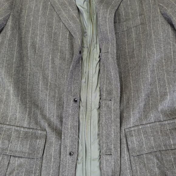 Banana Republic Sport Coat Removable Puffer‎ Blazer 3-in-1 Wool Gray Men's Large - Picture 7 of 12